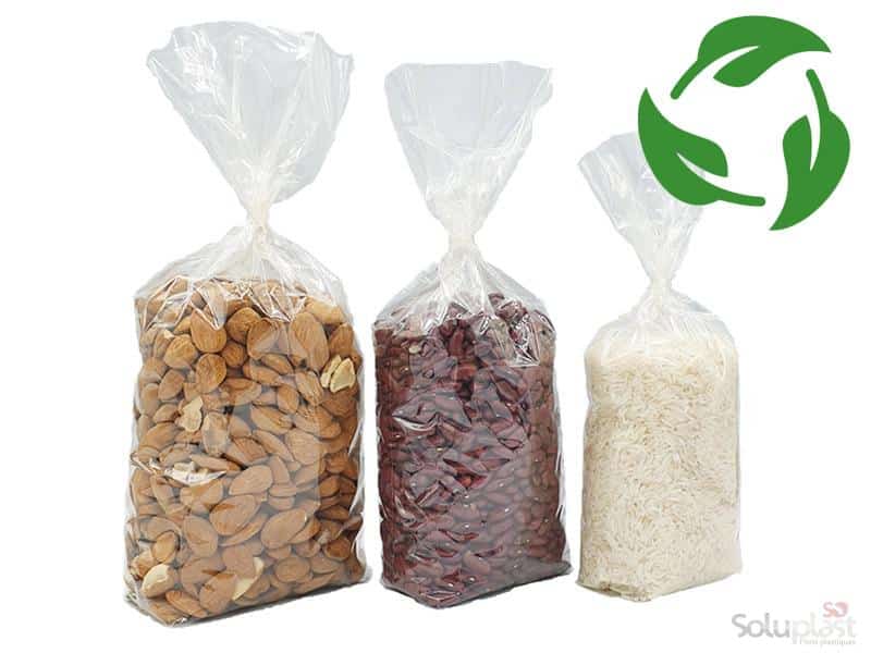 3 Côté biodégradable scellés sous vide alimentaire Pack sacs en